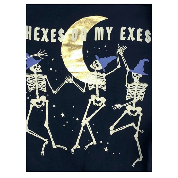 Wound Up “Hexes On My Exes” women’s graphic fleece sweatshirt, size: M(7-9) - Picture 3 of 3